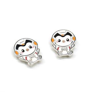 Pins de Solapa de Metal Esmaltado de Alta Calidad, Diseño Personalizado, Estilo Vintage, Color Plateado y Negro, para Chicas - Product Image 2