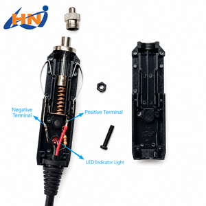 Prise allume-cigare mâle 12V 24V pour voiture, <span class=keywords><strong>adaptateur</strong></span> allume-cigare robuste pour véhicule avec lumière LED et fusible intégré - Product Image 3