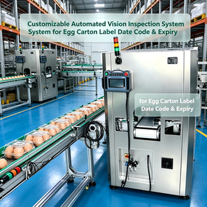 Machine d'inspection visuelle automatique pour l'étiquetage des cartons d'œufs et la date d'expiration, système de contrôle de qualité personnalisable - Product Image 2