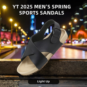 Sandalias de Playa Deportivas para Hombre, Primavera-Verano 2026, Diseño de Leopardo, PU Transpirable, Plataforma, Punta Abierta - Product Image 2