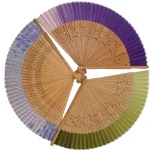 Hot Selling Wholesale In Stock Japanese Style Hand Fan High Quality Silk Cloth 21cm Women Hand Held Fan On Photograph Outdoor
