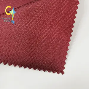 China wholesale fabrics 2022 100 polyester fabric for bags 200D shimmer diamond jacquard With PU coated outdoor using fabrics