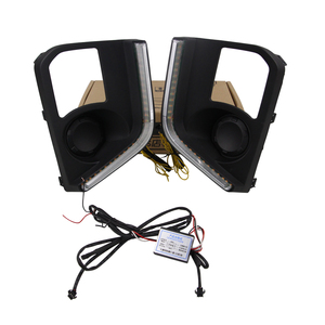 Winauto màu vàng tín hiệu lần lượt <span class=keywords><strong>LED</strong></span> đảo ngược dẫn ban ngày Chạy ánh sáng đèn sương mù cho Mitsubishi L200 Triton 2017 - 2019 - Product Image 2