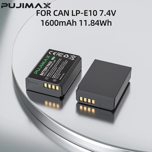 PUJIMAX 2 batteries d'appareil photo LP-E10 1600mAh avec chargeur double USB LCD pour <span class=keywords><strong>Canon</strong></span> EOS 1100D 1200D 1300D Kiss X50 X70 X80 Rebel T6 - Product Image 4