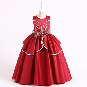 RTS Formal Dress Kids Clothing Layered Dress Birthday Party Girl <b>Clothes</b> 14 Years Kids Flower Girl Wedding Dress - Product Image 2