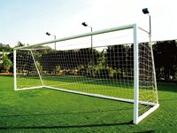 But de football en aluminium standard 7,32x2,44 m, taille réglementaire, avec filet pour compétition en stade