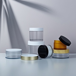 Transparent PET Plastic Skincare Reusable Powder Jar <b>Small</b> Leakproof Makeup <b>Containers</b> with Screw Top for Loose Cosmetics 300g - Product Image 5