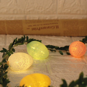 DAMAI Easter LED <b>String</b> <b>Lights</b> Cracked Egg Green Leaf Vine Design Festive Fairy <b>Lights</b> for Easter Holiday Party Home Decor - Product Image 3