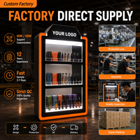 Support de présentation en acrylique personnalisé pour cigarettes avec éclairage LED pour vitrine de magasin de tabac