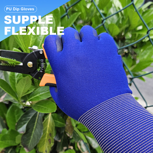 LQS vendita a caldo Ultra sottile alta destrezza 18 Gauge rivestimento in Nylon nero guanti rivestiti in PU per <span class=keywords><strong>lavori</strong></span> raffinati - Product Image 5