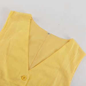 Donne Casual personalizzabili indossano gilet Top e pantaloni 2 pezzi di <span class=keywords><strong>cotone</strong></span> <span class=keywords><strong>vestiti</strong></span> <span class=keywords><strong>estivi</strong></span> set da <span class=keywords><strong>donna</strong></span> - Product Image 6