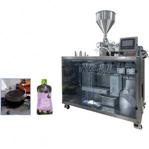 Machine de remplissage et d'emballage automatique pour sachets préformés de formes spéciales, pour eau, jus, huile nettoyante, liquides visqueux et pâte de tomate - Product Image 2