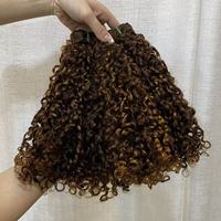 Extensiones de Cabello Humano Brasileño Rizado Pixie Super Double Drawn al por Mayor, 100% Extensiones de Cabello Humano Natural
