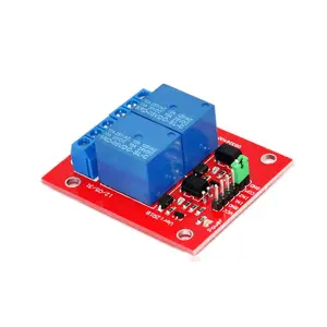 Okystar OEM/ODM 5V / 12V 2 Canali Modulo Relè con Accoppiatore Ottico Ad Alta A Basso Livello di Trigger (bordo rosso)