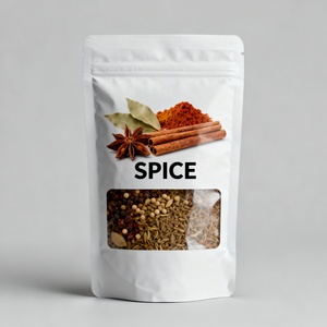 Food Grade Aluminum Foil Stand Moisture Proof Spice Packaging <b>Bags</b> Heat Seal <b>Zip</b> Lock Pouches for Market Business Condiment - Product Image 1