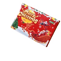 Édition anglaise Noël Boîte mystère 24 compartiments Père Noël et rennes Série de dessins animés amusants découpés à la forme Imprimé quadricolore