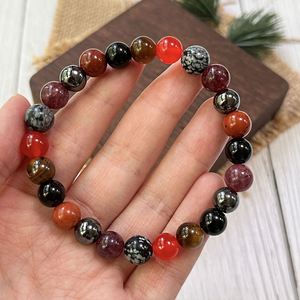 Bracelet en pierre naturelle avec perles de verre colorées, thérapie par les cristaux, choix professionnel des influenceurs, commande en gros, personnalisation - Product Image 1