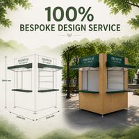 Kiosque de conteneur maritime métallique de haute qualité, bar à café préfabriqué extérieur, étanche et écologique pour espace commercial