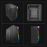Boîtier PC Micro ATX économique, châssis de jeu ITX compact, alimentation montée en haut, boîtier de bureau léger