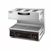 Gril à salamandre électrique commercial Blios, double zone, de comptoir, 4000W, 220V, en acier inoxydable, avec bac de récupération des graisses, logo personnalisé, MOQ