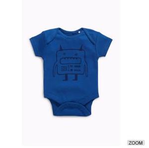 Pyjama Combinaison Unisexe pour Bébé et Tout-Petit, Imprimé Robot Cartoon, Style Tendance - Product Image 1