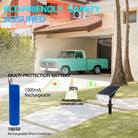 Panneau solaire polycristallin haute efficacité, lumière de jardin extérieure IP65, réglable, à fixation murale ou encastrable au sol, pour aménagement paysager