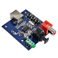 Tarjeta DAC de Audio USB PCM2704 con Salida Coaxial/Fibra Óptica, Decodificador de Tarjeta de Sonido de Alta Fidelidad y Alta Resolución, Grado Audiófilo