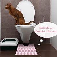 Tapis de sol super absorbants en film PE non tissé, de forme contourée, anti-éclaboussures, pour toilettes commerciales