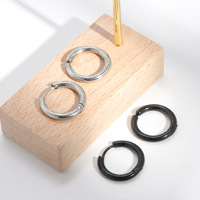 Boucles d'oreilles créoles unisexes en acier inoxydable plaqué sous vide, style elfe, élégantes et raffinées, cadeau XIYAO