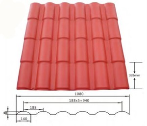 Tejas Plásticas de PVC de 6 m de Largo, Estilo Colonial, Color Naranja, ASA UPVC R1050, Tejas Españolas para Techos de Edificios - Product Image 3