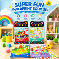 Livre de peinture au doigt Keybaby pour enfants, livres d'activités artistiques par empreintes digitales, livres de dessin et de peinture pour enfants et tout-petits, préscolaire