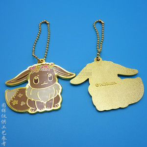 Porte-clés en métal Pikachu personnalisé, couleur or, peinture époxy, pendentif de dessin animé, cadeau promotionnel - Product Image 2