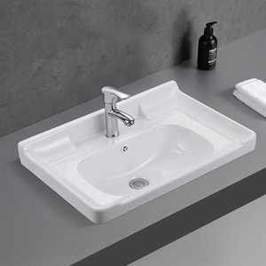 <span class=keywords><strong>Lavabo</strong></span> de superficie sólida clásico Gabinete de baño <span class=keywords><strong>Lavabo</strong></span> de tocador <span class=keywords><strong>Lavabo</strong></span> de mesa de cerámica Fregadero de <span class=keywords><strong>lavabo</strong></span> - Product Image 1
