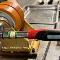 Roulettes robustes en acier à fond plat, pivotantes, à frein, en polyuréthane haute élasticité 75 Shore A, à double roulement à billes, pour entraînement AGV