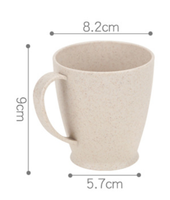 TD1 Tasse en paille de blé réutilisable Tasse à boire Tasse à café sans BPA avec poignée