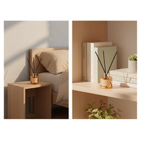 Diffuseur de parfum en verre avec bâtonnets, coffret cadeau, parfum d'ambiance, aromathérapie, désodorisant, emballage décoratif pour la maison, vente en gros