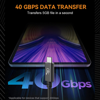 Câble USB4 PD OEM ODM 40 Gbps 240 W 5 A, charge ultra-rapide, câble USB Type-C