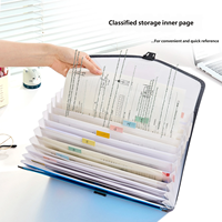 Organiseur de documents à 13 compartiments en accordéon, couleurs vives, porte-documents personnalisé en PP