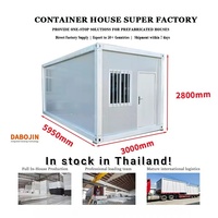 Casa Contenedor Modular Prefabricada a Prueba de Agua y Fuego, Resistente a Impactos, de 20 pies, Disponible en Almacén en Tailandia