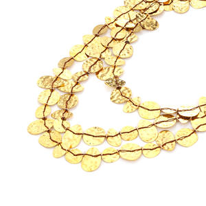 Collar de Lentejuelas Minimalista de Moda Kaimei 2026, Collar Geométrico Circular de Oro de 18k con Tres Capas de Lentejuelas para Mujer - Product Image 3