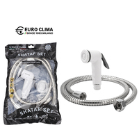 Ensemble de douche EURO CLIMA à économie d'eau, corps en plastique avec tuyau de douche à double boucle