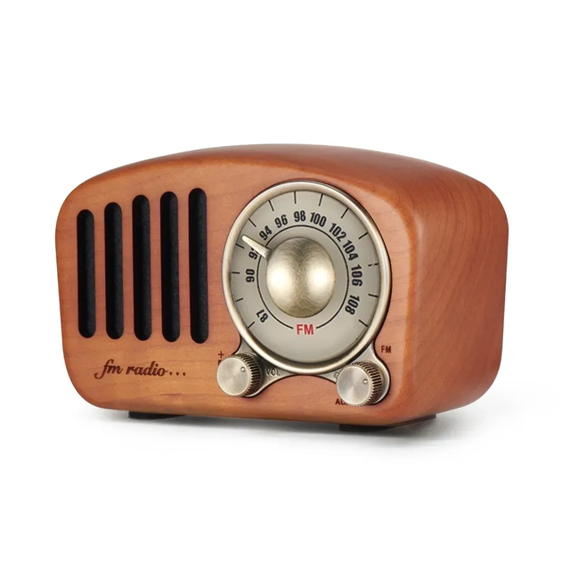 Retro Style Wooden Fm Radio Super Bass Bt Wireless Speaker/radio Vintage