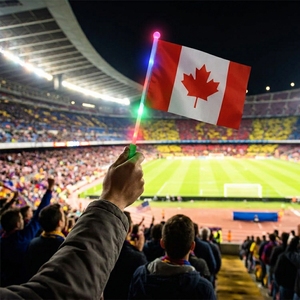 Banderas de Mano LED de Países para Aficionados a Eventos Deportivos de Fútbol Mundial: Verde, Blanco, Australia, Alemania, Francia, Estados Unidos, México - Product Image 3