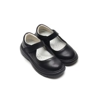 Chaussures d'école unisexes noires pour enfants Babyhappy Factory à prix abordable, style Mary Jane, en cuir respirant et léger