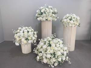 FB002 Venta al por Mayor de Fábrica, Bola de Flores Verdes, Bola de Flores con Hojas Verdes, Centros de Mesa para Decoración de Bodas - Product Image 5