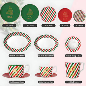 Wholesale <strong>Christmas</strong> <strong>Eve</strong> Green Charger <strong>Plates</strong>,Bone China Xmas Serving Dishes,<strong>Christmas</strong> Cookie <strong>Plate</strong> and Cup with Deer Design - Product Image 2