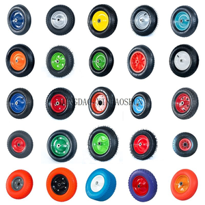 Pneu extérieur en mousse PU de qualité supérieure, résistant, 3,50-7, sans chambre à air, pour <span class=keywords><strong>brouette</strong></span>, chariot à main, équipement de jardin, accessoires, jante en acier, bille - Product Image 3