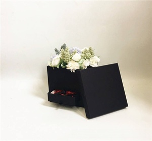 <b>Small</b> Size Square Flower Bucket Single Item Drawer Hug Bucket Flower Gift <b>Box</b> for Birthday - Product Image 2