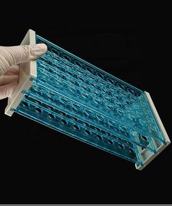 ชั้นวางหลอดทดลองพลาสติกแบบถอดได้พับเก็บได้สำหรับการวิจัยในห้องปฏิบัติการสามารถปรับแต่งได้มีขนาด13มม. 16มม. 18มม. - Product Image 5