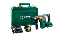 Marteau perforateur sans fil SATA 51133 18V, sans balais, 28 mm, 4,5 J, SDS Plus, poignée anti-vibrations, 2 batteries, 1 chargeur